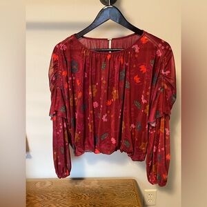 Free People Wild Flower Honey Blouse